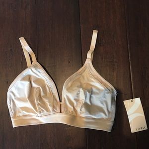 Lively Mesh Trim Bralette in Toasted Almond